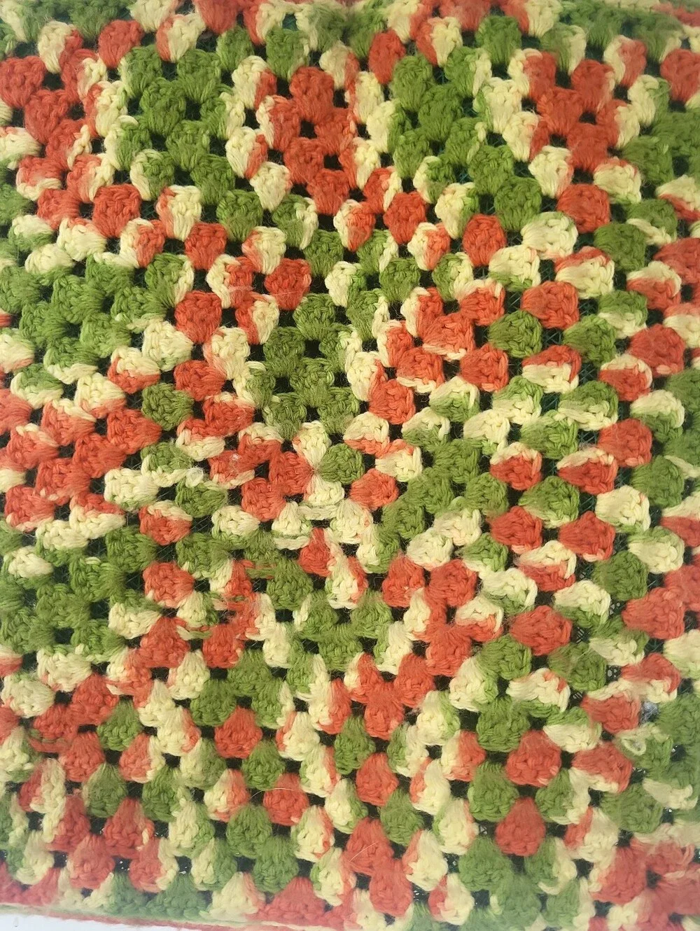 Vintage 70's Retro Crocheted Top Handle Tote Purse